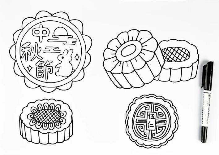 月饼梯子简笔画_月饼梯子简笔画图片大全