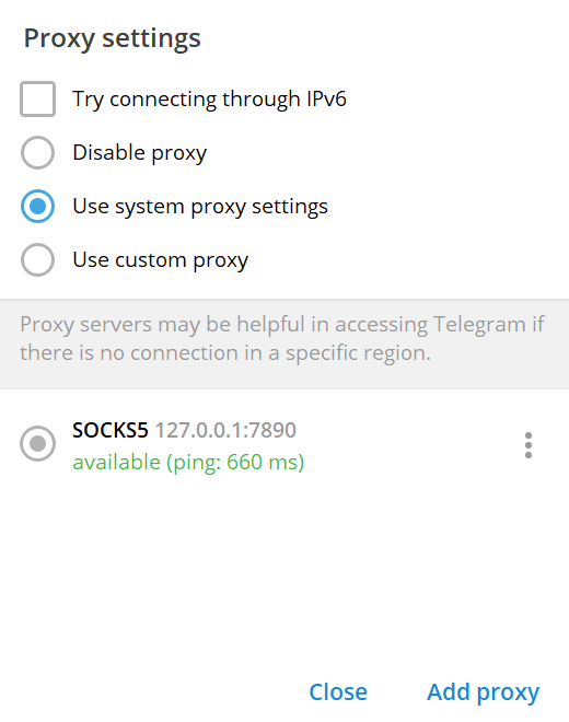 关于Telegram永久有效参数proxy的信息