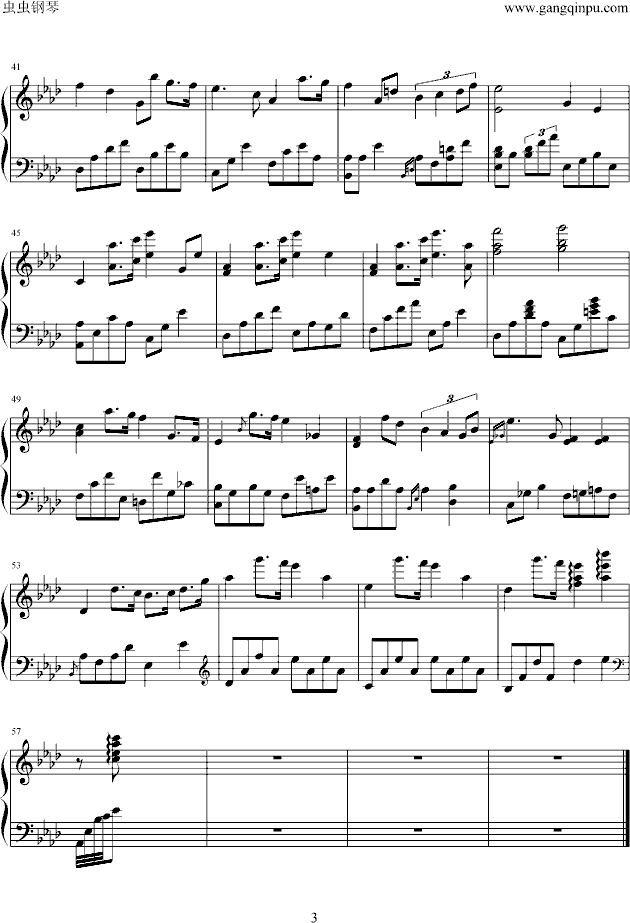 [telescope歌曲钢琴谱]telescope钢琴伴奏五线谱
